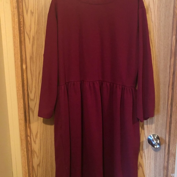 Plus Size Image Dress in Burgandy - Picture 3 of 6